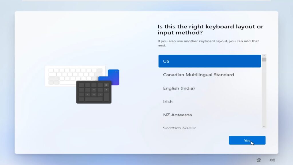 Windows 11 keyboard layout